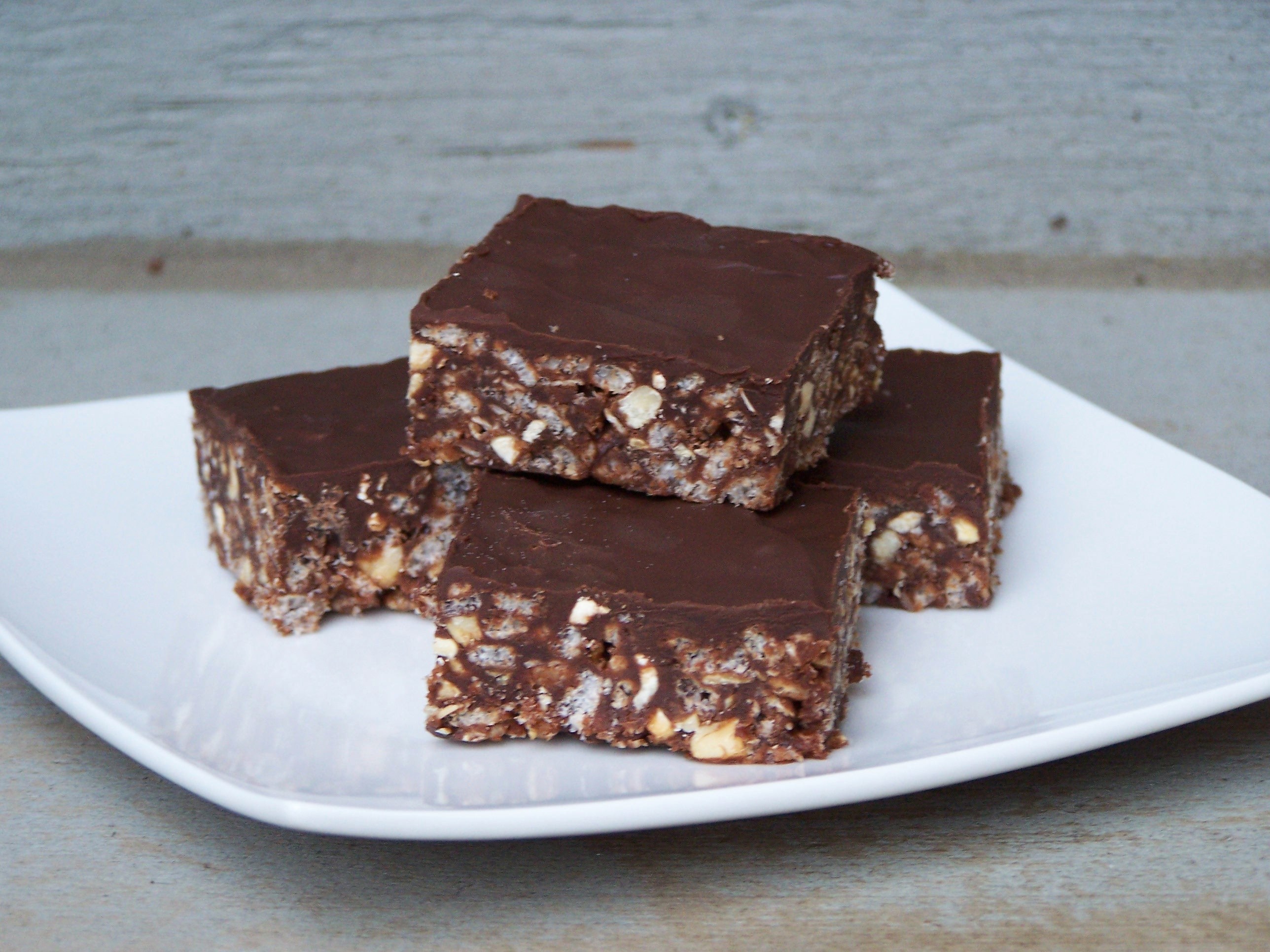 Chocolate Peanut Butter Rice Krispie Treats - half healthy, half totally not, 100% awesomeness :)