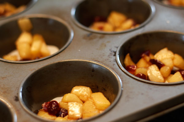 Cranberry Apple Upside Down Muffins |hiddenponies.com