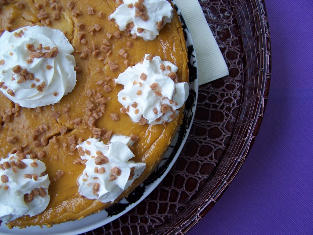 pumpkin toffee cheesecake