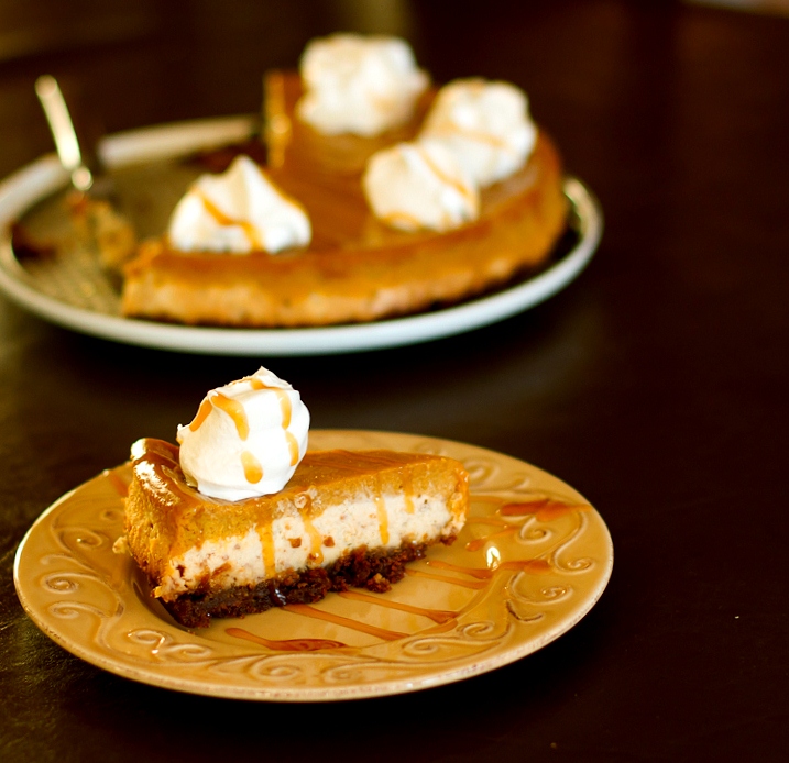 pumpkin toffee cheesecake