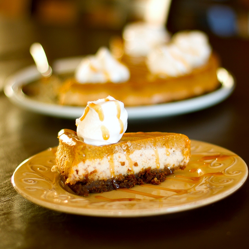 pumpkin toffee cheesecake