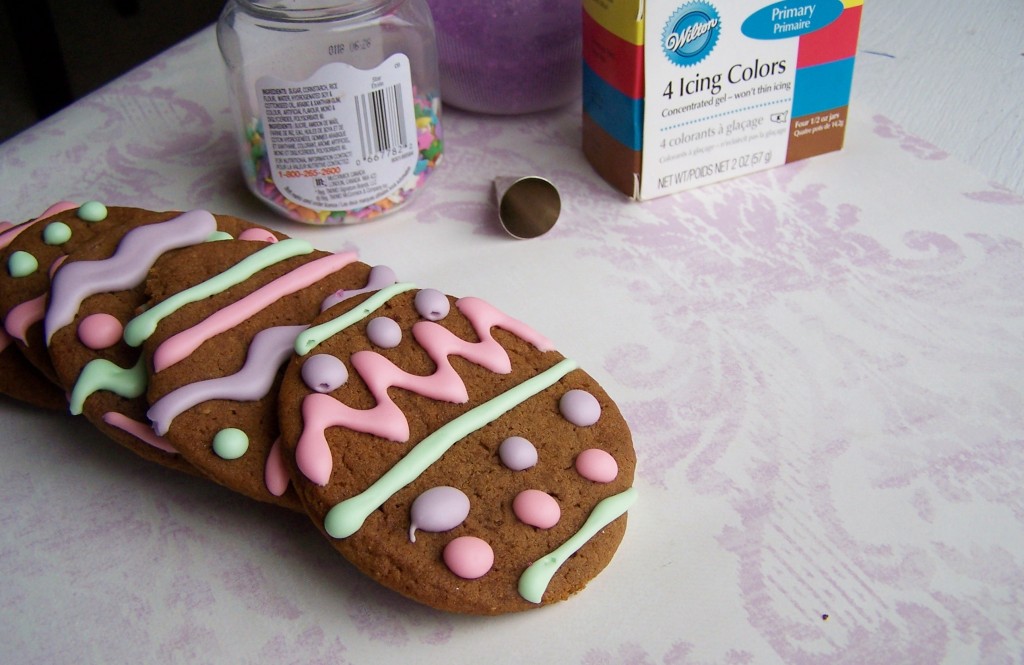 “Free Range” Gingerbread Easter Eggs with Royal Icing