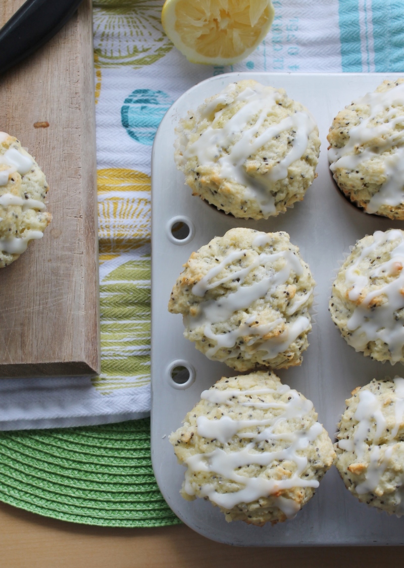 Lemon Chia Seed Muffins with lemon glaze | hiddenponies