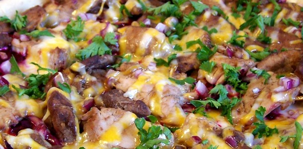 pork pizza square