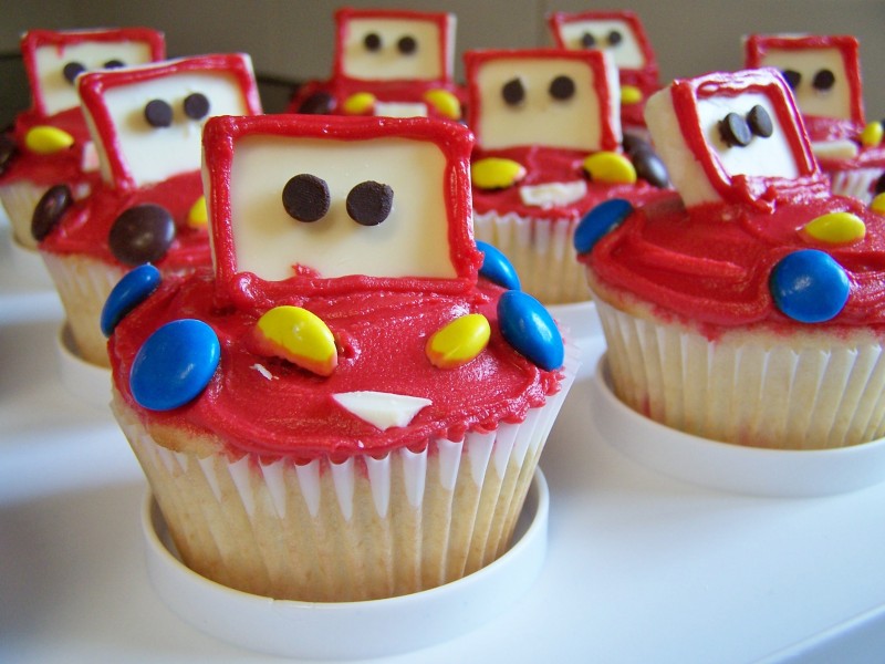 cars cupcake design