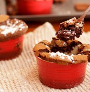 chocolate souffle bite