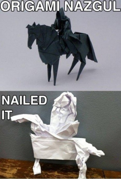 Nailed it, Origami Fail