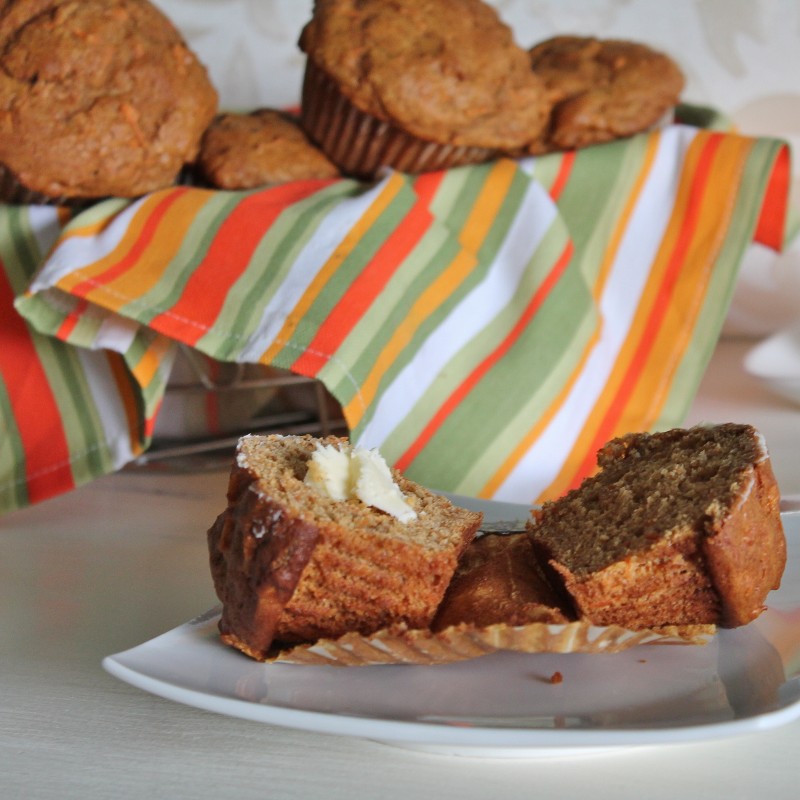 Carrot Gingerbread Muffins
