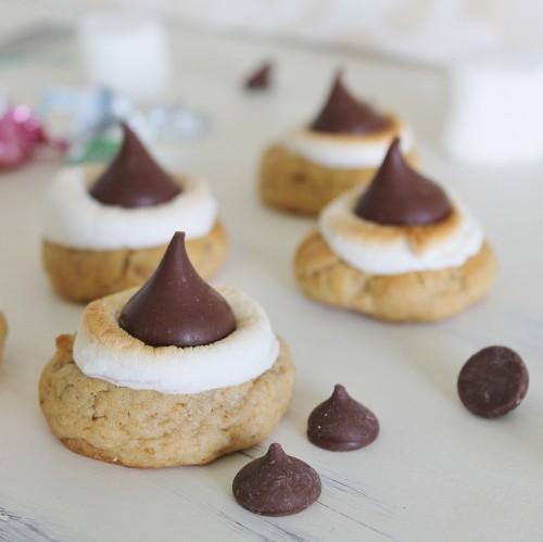 S'mores Kiss Cookies