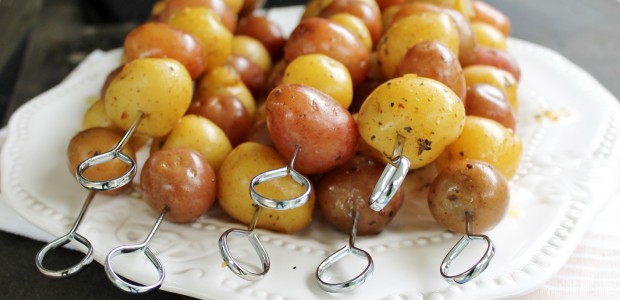#htmlcaption_5959 Barbecued New Potato Skewers