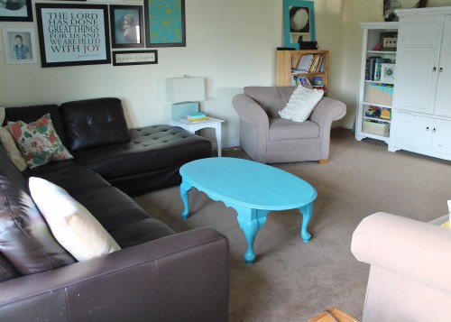 Turquoise coffee table