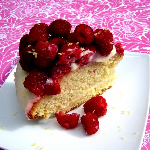 Lemon Raspberry Layer Cake