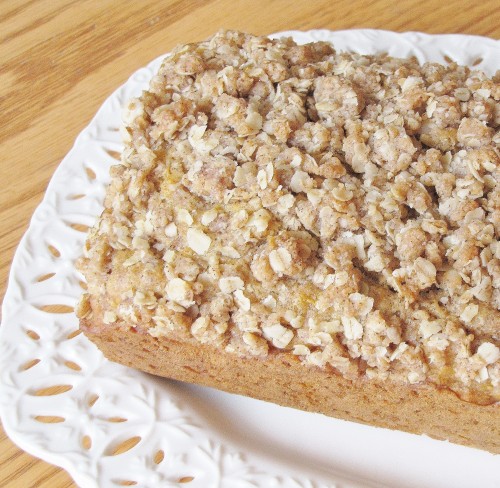 Apple Crumble Quick Bread (with options for zucchini, carrot, and pear breads)