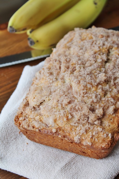 Banana Bread with cream cheese in the batter!