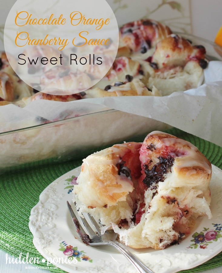 Cranberry Chocolate Sweet Rolls - a decadent, delicious way to use up leftover cranberry sauce!