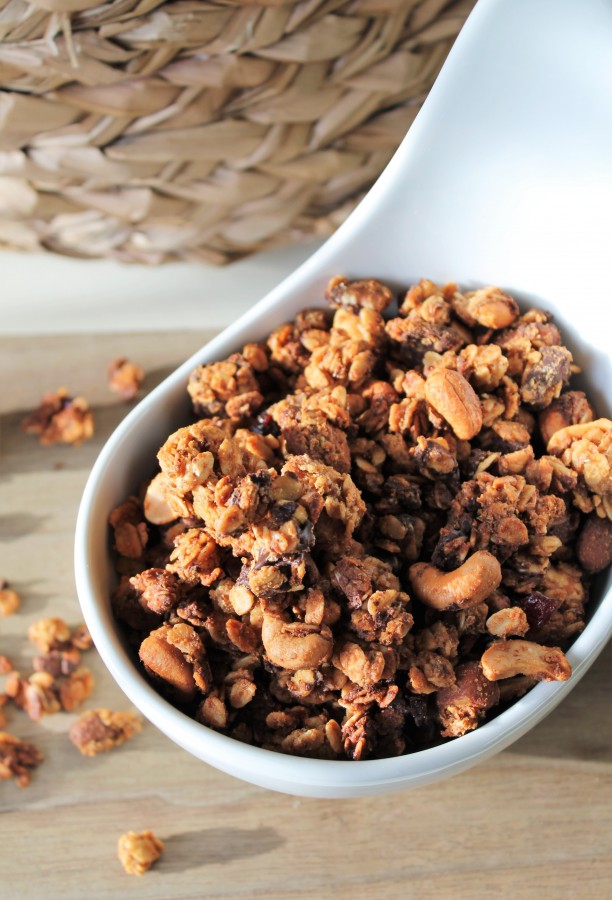 Nutty Chocolate Granola - make it with any nuts and nut butters you have on hand!