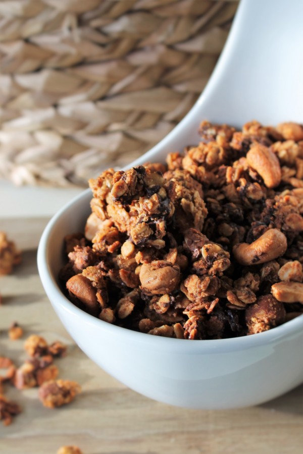 Nutty Chocolate Granola - I could eat this every morning, and it's chunky enough to eat by the handful!