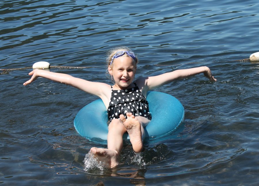 She could spend all day on the water.