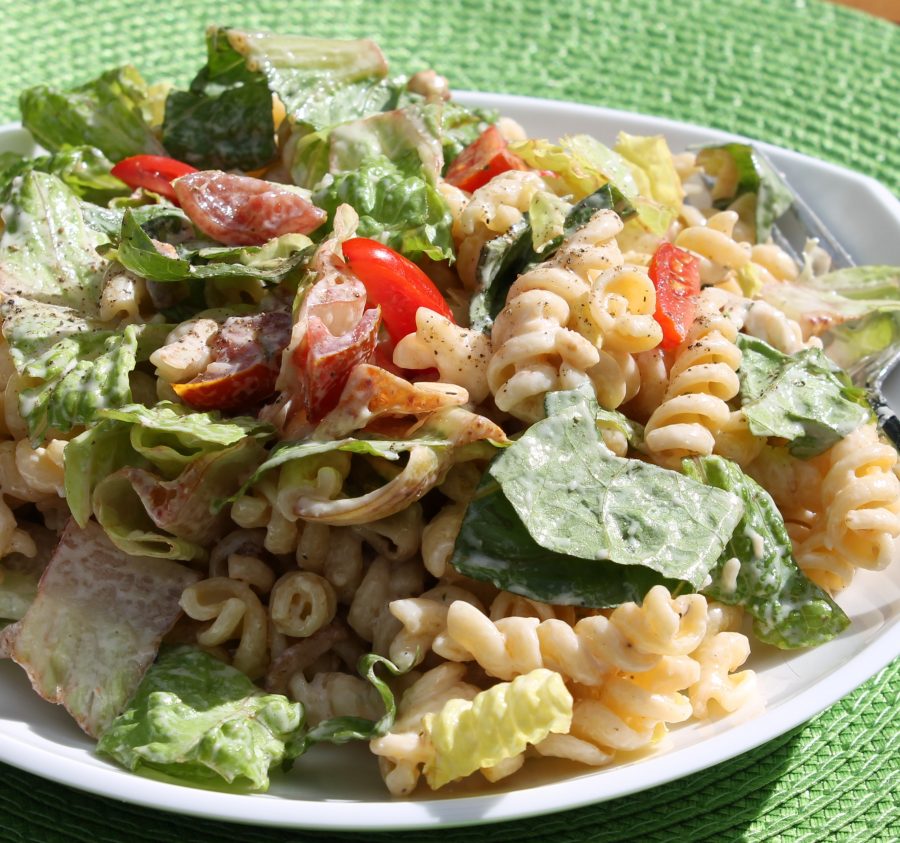 Bacon Caesar Pasta Salad - the perfect hearty, crowd pleasing salad for any barbecue or a light dinner all on its own.