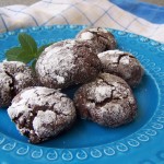 Dark Chocolate Mint Crackle Cookies