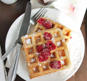 Whole Wheat Raspberry Waffles