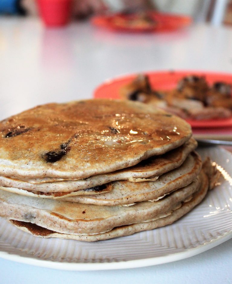 Banana Chocolate Chip Pancakes